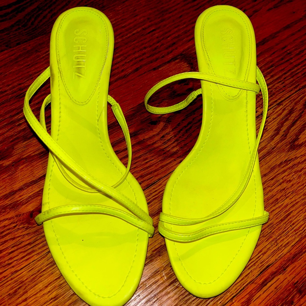 Schutz neon sandal heel